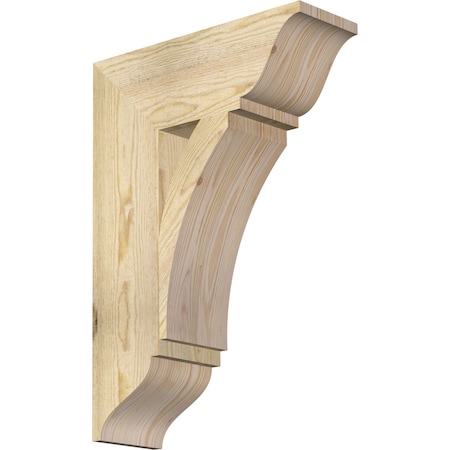 Ekena Millwork Thorton Traditional Rough Sawn Bracket, Douglas Fir, 6"W x 18"D x 26"H BKT06X18X26THR01RDF